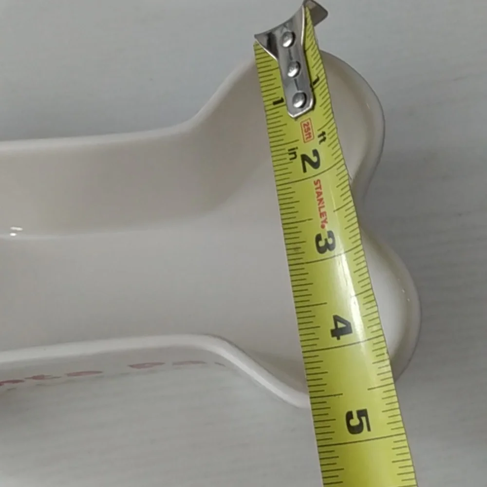 Santa Paws Bone-Shaped Dog‎ Bowl – White – 7.5
